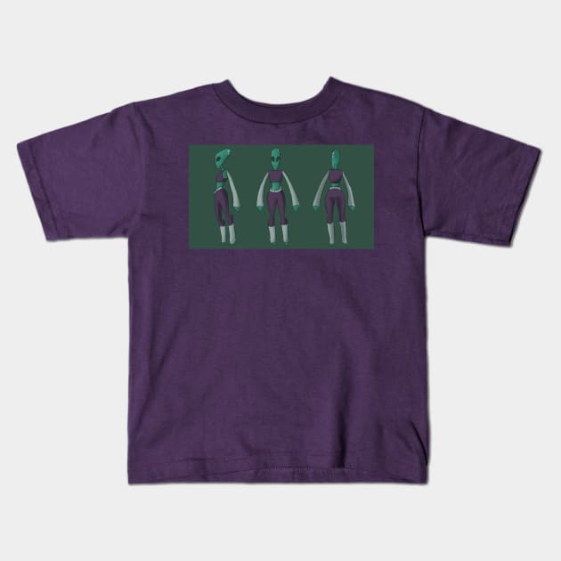 Alien Turn Kids T-Shirt by SaganPie